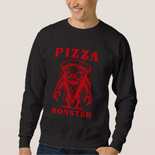 Moletom Creepy Pizza Monster Costume Design Engraçado Ital
