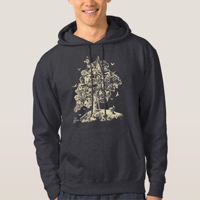Moletom Cresça acima o Hoodie da casa na árvore (Frente)