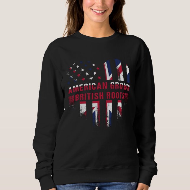 Moletom Crescido Americano com Raízes Britânicas Reino Uni (Frente)