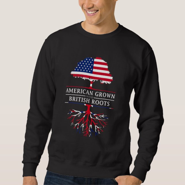 Moletom Crescido Americano Raízes Britânicas  Grã-Bretanha (Frente)