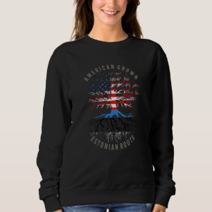 Moletom Crescido Americano Raízes Estonianas Bandeira Dos