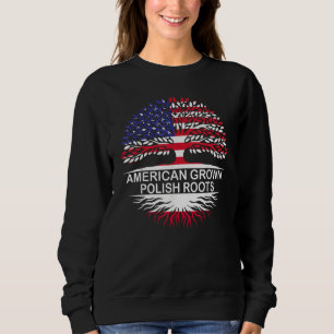 Moletom Crescido Americano Raízes Polonesas Bandeira da Po
