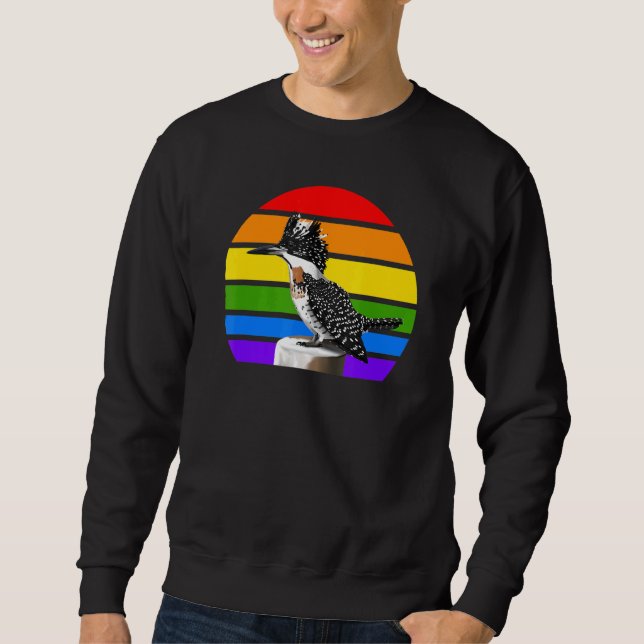 Moletom Crested Kingfisher Rainbow Bird Diversidade de Pás (Frente)