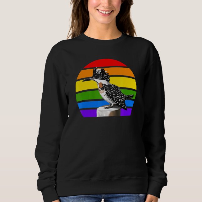 Moletom Crested Kingfisher Rainbow Bird Diversidade de Pás (Frente)
