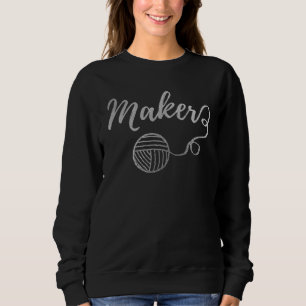 Moletom Criador ・ Yarn & Artesanatos Typografia Faux Silve