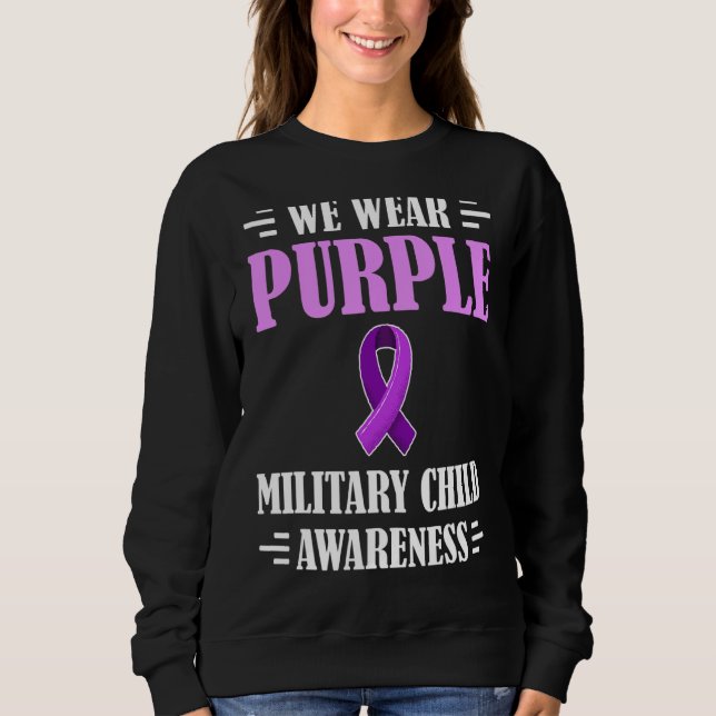 Moletom Criança Militar Mês Roxo Nós 1 (Frente)