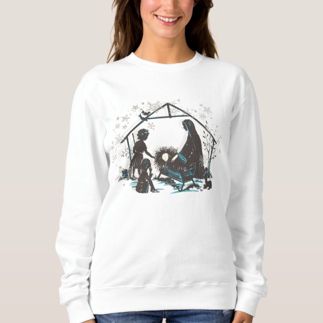 Moletom Criança Religiosa Cristã Criança Jesus Natal Nativ (Frente)