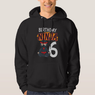 Moletom Crianças 6 do Aniversário Ninja Arte Marcial