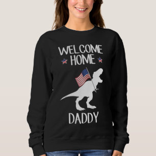 Moletom Crianças Bem-Vindo Pai Dinossauro T-Rex American F