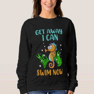 Moletom Crianças Cavalo-marinho passou em ich kann SWIMMIN