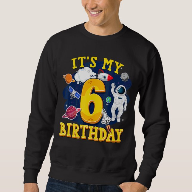 Moletom Crianças com 6 anos Astronauta Astronauta Exterior (Frente)
