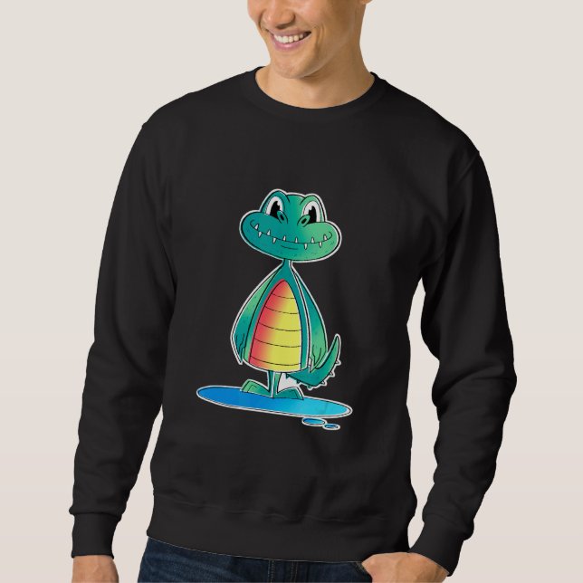 Moletom Crianças Crocodilo Cortado (Frente)