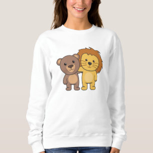 Moletom Crianças Cuecas com Zoo de Urso Leão
