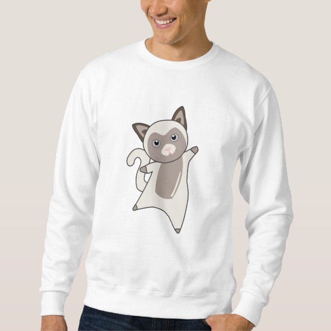 Moletom Crianças de animais com pelo de Gatinho de gato (Frente)