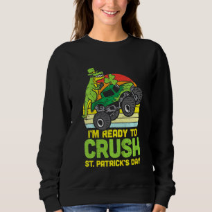 Moletom Crianças Dino Monster Truck Ready Esmagam St Patri