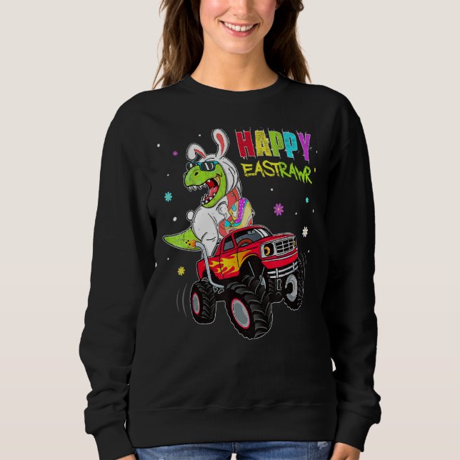 Moletom Crianças Dinossauras T Rex Monster Hap (Frente)