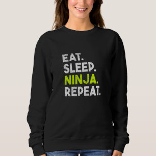 Moletom Crianças Dormem Ninja Repete Ninja