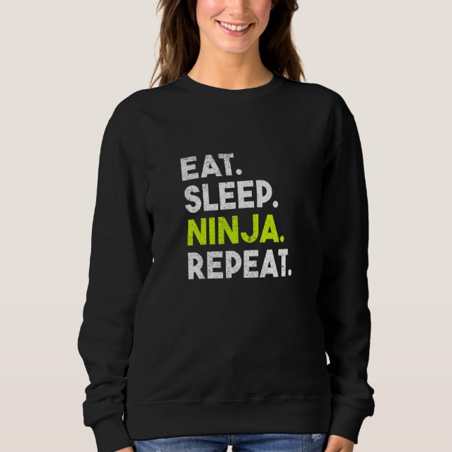 Moletom Crianças Dormem Ninja Repete Ninja (Frente)