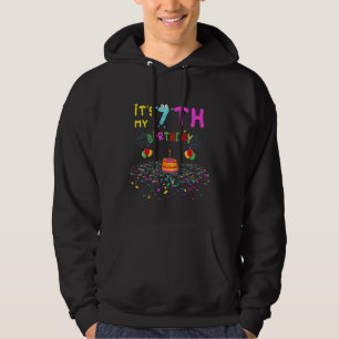 Moletom Crianças É o meu aniversário de 7 Feliz 7 anos