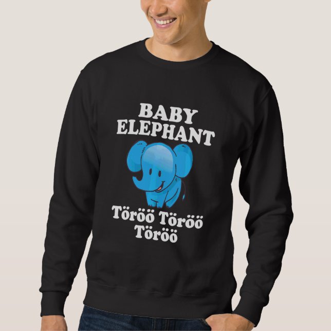 Moletom Crianças Elefante Bebê Papai Circense Fofo Elefant (Frente)