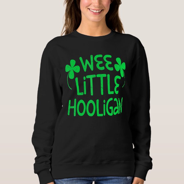 Moletom Crianças eram o pequeno Hooligan Saint Patrick Day (Frente)