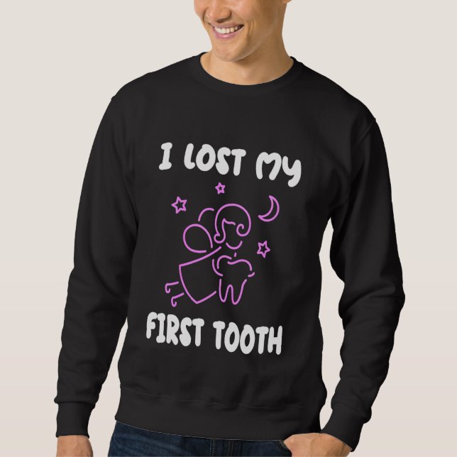 Moletom Crianças Eu Perdi Meu Primeiro Dente Fada Dentes C (Frente)