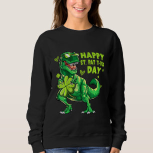 Moletom Crianças Feliz Rua Pat Trex Day Dino Dia de São Pa