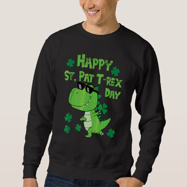 Moletom Crianças Feliz Rua Pattrex Dia Engraçado Dia de Sã (Frente)