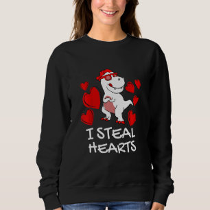 Moletom Crianças Jovens Eu Roubo Corações Rex Cute Baby Bo