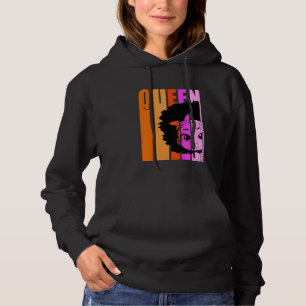 Moletom Crianças Menina Negra Rainha Retro Cor-de-rosa Pia