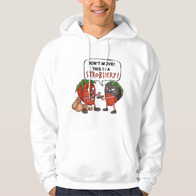 Moletom Crianças não se mexem, isso é um Strawberr Stroby (Frente)