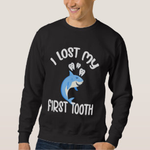 Moletom Crianças Perdi Meu Primeiro Dente Fada Tubarão Den