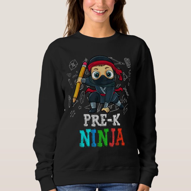 Moletom Crianças Pré-K De Volta Para Meninos Ninja Da Esco (Frente)