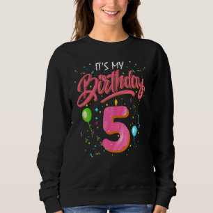 Moletom Crianças Rosquinha Doce É o meu aniversário 5 de 5