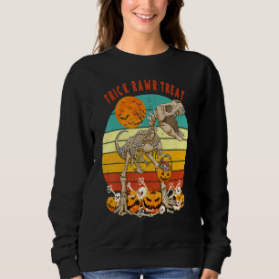 Moletom Crianças Trick Rawr Tret Skeleton Dino Toddler Boy