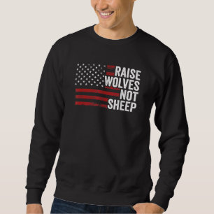 Moletom Criar Lobos Não Ovelhas Bandeira Americana Patriót