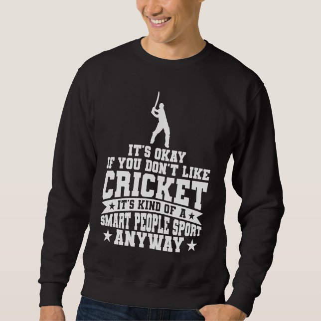 Moletom Cricket Player Cricket Meio Que Um Servidor Smart  (Frente)