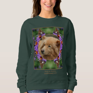 Moletom Crie seu próprio quadro de flores do Aster Butterf