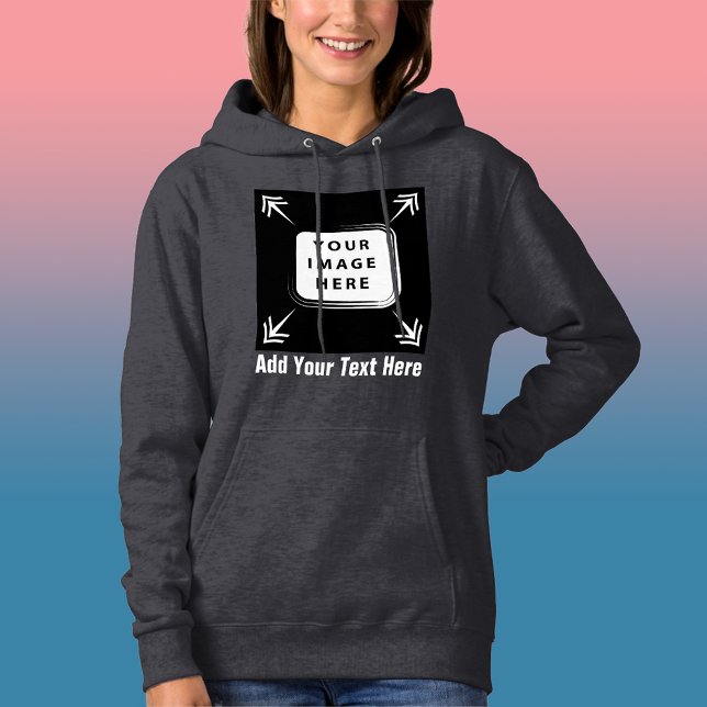 Moletom Crie Seus Próprios presentes personalizados de Mod (Zazzle Create Your Own Custom Template Personalized Gifts Hoodie (Front) upload add your logo here)