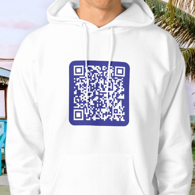 Moletom Crie um código QR escaneável | Azul escuro editáve (Criador carregado)