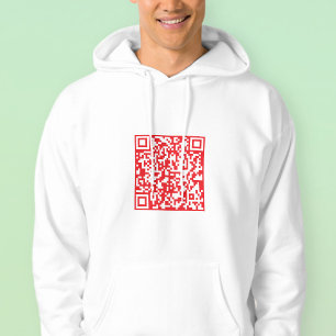 Moletom Crie um código QR vermelho digitalizável (editável