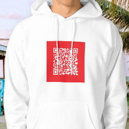 Moletom Crie um código QR vermelho digitalizável (editável