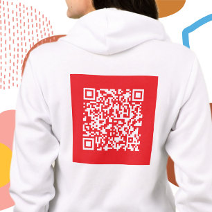 Moletom Crie um código QR Vermelho (editável) escaneável