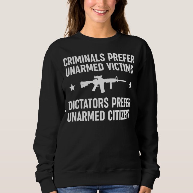 Moletom Criminosos Preferem Vítimas Desarmadas (Frente)