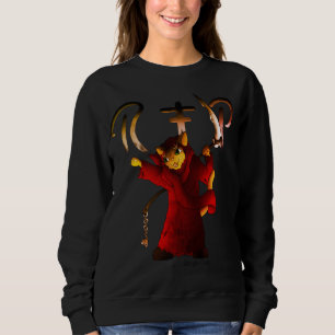 Moletom Crimson Red Grim Reaper Cat