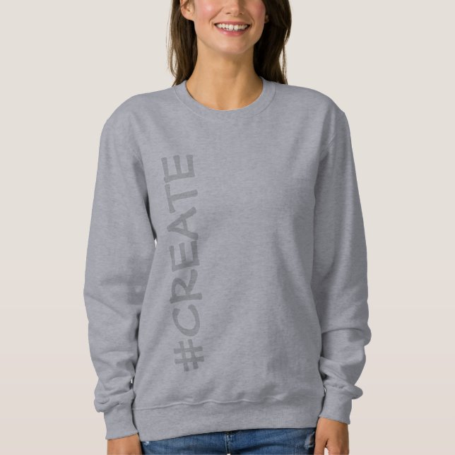 Moletom #CRIO (girado) Camisola de mulheres (Frente)