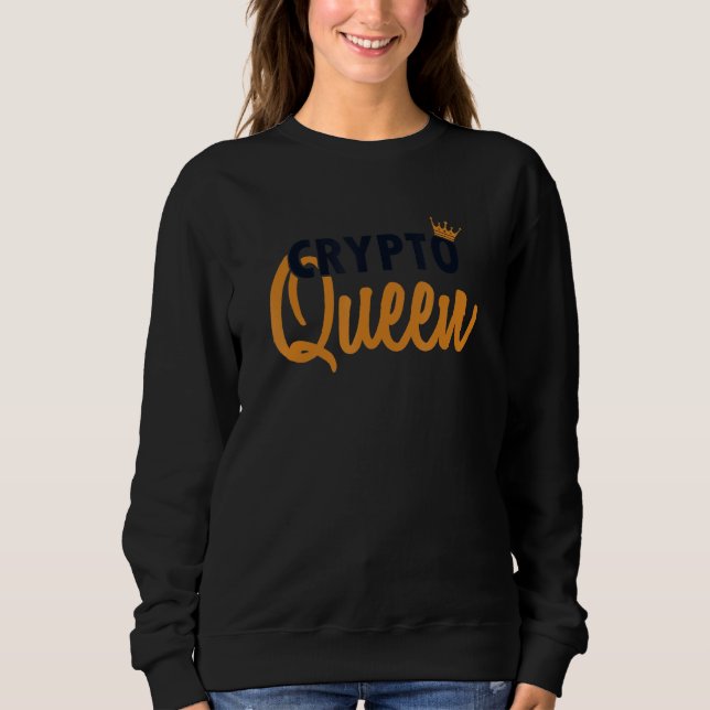 Moletom Cripto Queen Blockchain Crypto Crypto Cryptocurren (Frente)