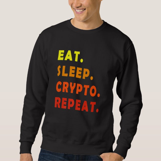 Moletom Cripto Trader Cote Comer Sleep Crypto Repetir Engr (Frente)
