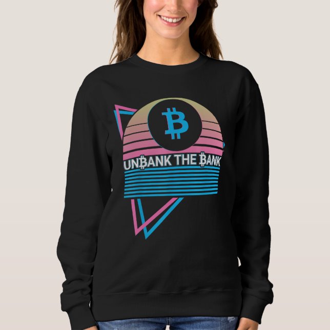 Moletom Criptomoeda Bitcoin Criptográfico BTC Desbancar O  (Frente)