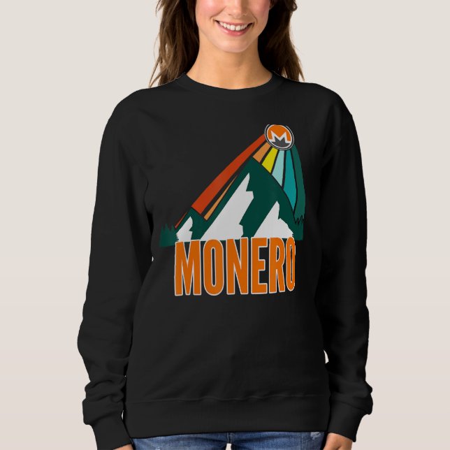 Moletom Criptomoeda de Raios Sun Cripto Montanha Monero Xm (Frente)